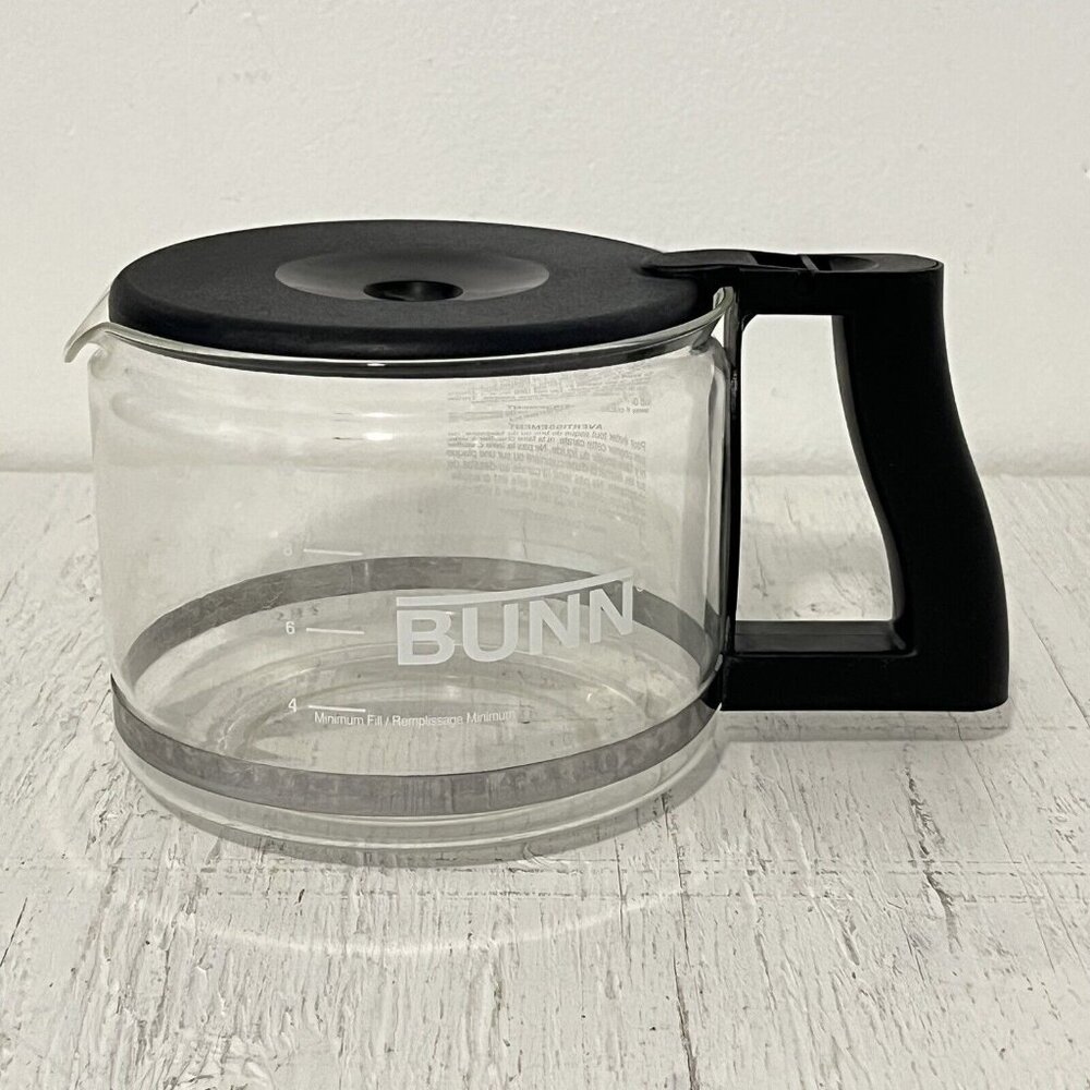 Bunn Coffee Maker 10 Cup Black Carafe Replacement Decanter Pot Glass With Lid